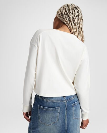 White Converse Boxy Women T Shirts Singapore | C-76532109