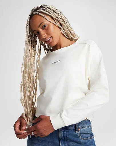 White Converse Boxy Women T Shirts Singapore | C-76532109