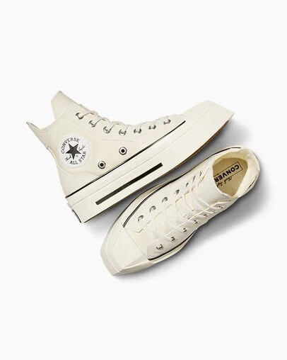 White Converse Chuck 70 De Luxe Squared Men Sneakers Singapore | C-27153499