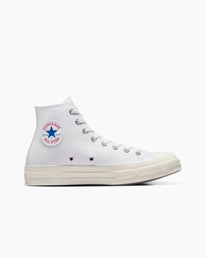 White Converse Chuck 70 Leather Men Sneakers Singapore | C-49276819