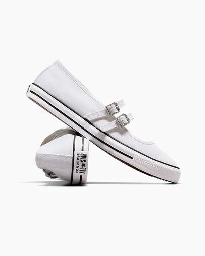 White Converse Chuck Taylor All Star Dainty Women Mary Jane Singapore | C-95614729