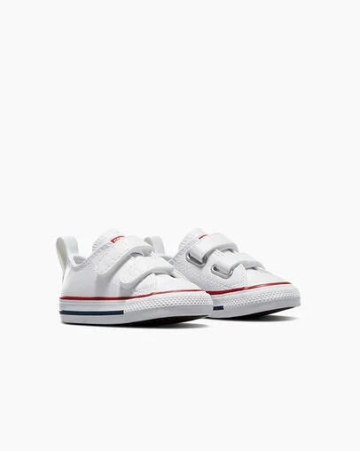 White Converse Chuck Taylor All Star Leather Kids' Sneakers Singapore | C-23815799