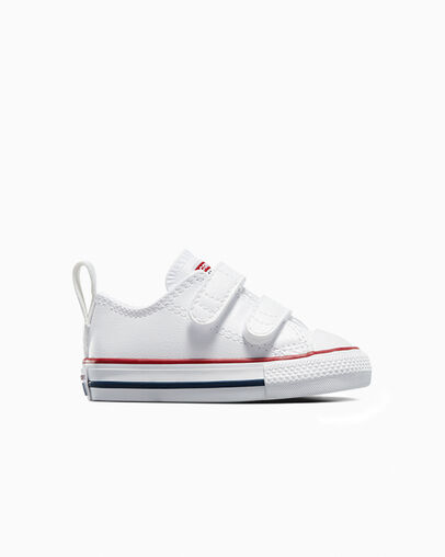 White Converse Chuck Taylor All Star Leather Kids\' Sneakers Singapore | C-23815799