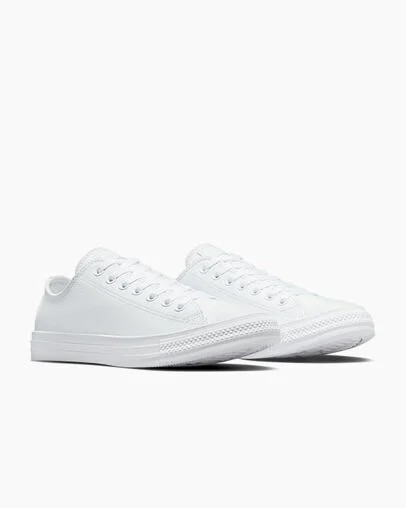 White Converse Chuck Taylor All Star Leather Men Tennis Shoes Singapore | C-23704659