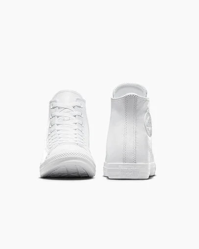White Converse Chuck Taylor All Star Leather Men Sneakers Singapore | C-27518949
