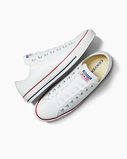 White Converse Chuck Taylor All Star Leather Men Tennis Shoes Singapore | C-62541099