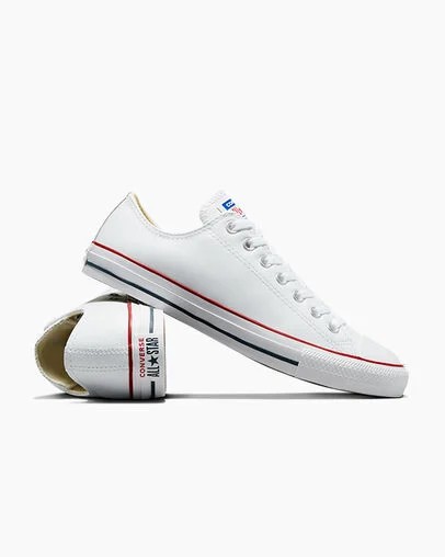 White Converse Chuck Taylor All Star Leather Men Tennis Shoes Singapore | C-62541099