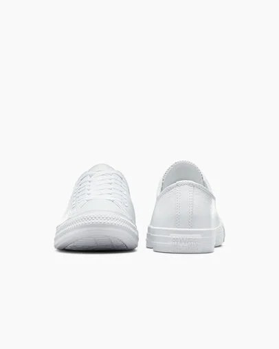 White Converse Chuck Taylor All Star Leather Women Tennis Shoes Singapore | C-87645109