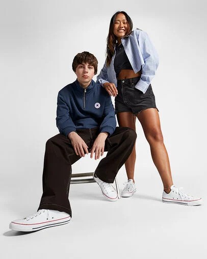 White Converse Chuck Taylor All Star Leather Women Tennis Shoes Singapore | C-24185399