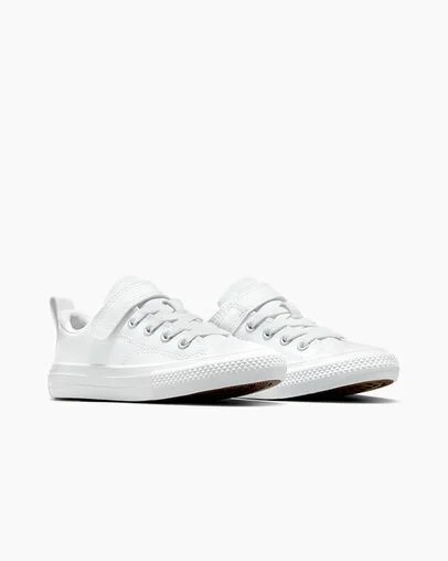 White Converse Chuck Taylor All Star Malden Street Leather Kids' Sneakers Singapore | C-50367489