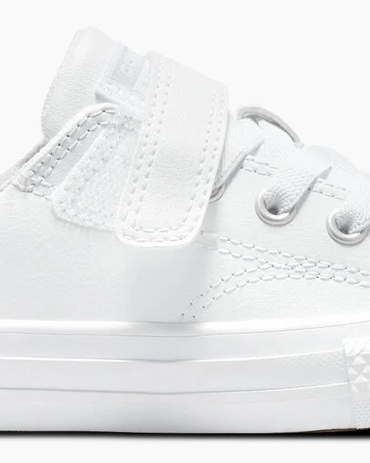 White Converse Chuck Taylor All Star Malden Street Leather Kids' Sneakers Singapore | C-50367489