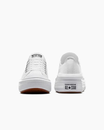 White Converse Chuck Taylor All Star Move Women Platform Shoes Singapore | C-45690239