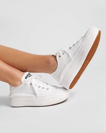 White Converse Chuck Taylor All Star Move Women Platform Shoes Singapore | C-45690239