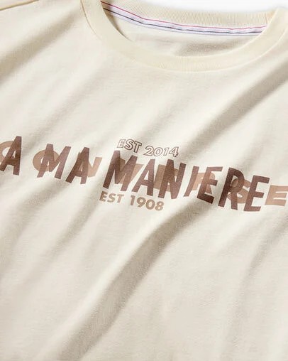 White Converse Converse x A Ma Manière Gold Standard Women T Shirts Singapore | C-46918259