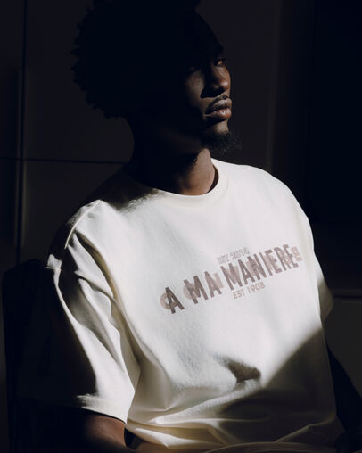 White Converse Converse x A Ma Manière Gold Standard Women T Shirts Singapore | C-46918259
