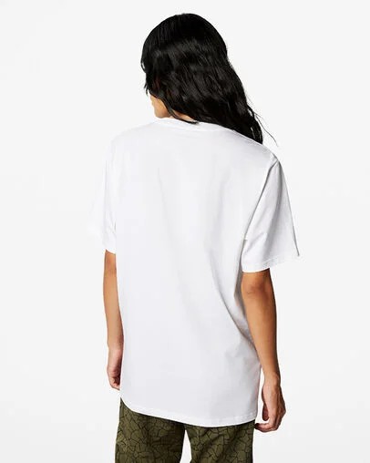 White Converse Go-To All Star Patch Standard-Fit Women T Shirts Singapore | C-35147629