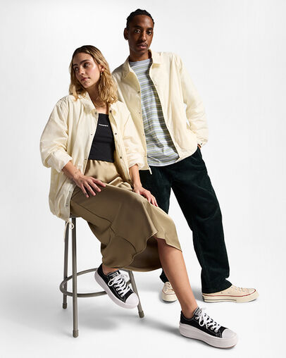 White Converse Go-To Andover Coach's Women Jacket Singapore | C-09247659