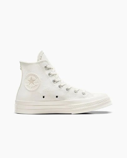 White / Beige Converse Chuck 70 Stars Women Sneakers Singapore | C-30489619