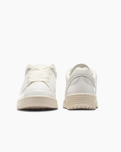 White / Beige Converse Weapon Mono Leather Women Basketball Shoes Singapore | C-12659749