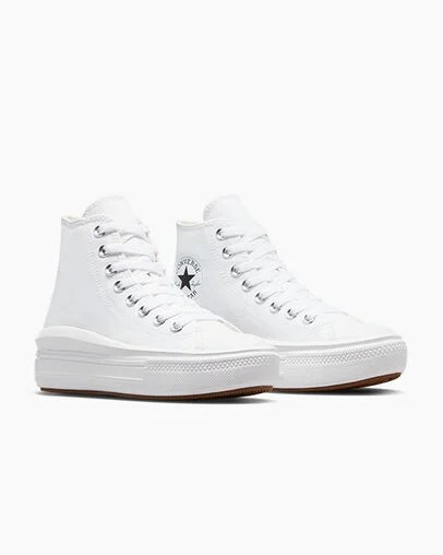 White / Beige White / Black Converse Chuck Taylor All Star Move Men Platform Shoes Singapore | C-59348209