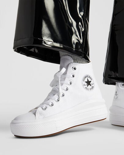 White / Beige White / Black Converse Chuck Taylor All Star Move Men Platform Shoes Singapore | C-59348209