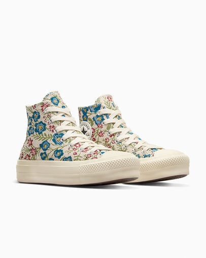 White / Beige White / Black Converse Chuck Taylor All Star Lift Women Platform Shoes Singapore | C-21453899