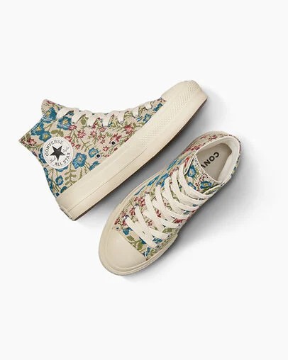 White / Beige White / Black Converse Chuck Taylor All Star Lift Women Platform Shoes Singapore | C-21453899