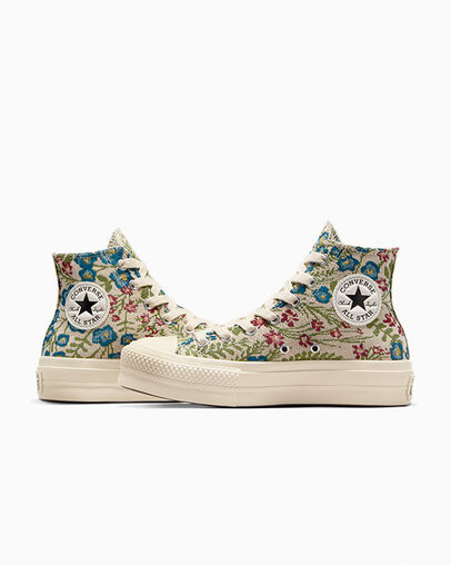 White / Beige White / Black Converse Chuck Taylor All Star Lift Women Platform Shoes Singapore | C-21453899