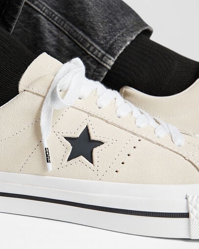 White / Black Converse CONS One Star Pro Suede Men Skate Shoes Singapore | C-17284369