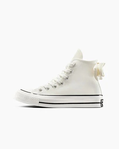 White / Black Converse Chuck 70 Bows Women Sneakers Singapore | C-35298019