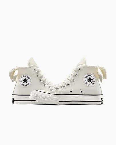 White / Black Converse Chuck 70 Bows Women Sneakers Singapore | C-35298019