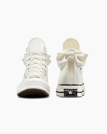 White / Black Converse Chuck 70 Bows Women Sneakers Singapore | C-38569729
