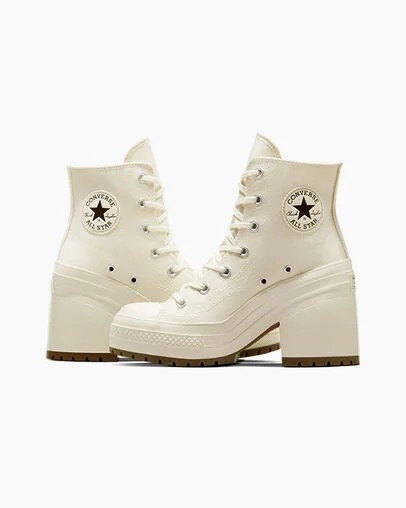 White / Black Converse Chuck 70 De Luxe Heel Women Sneakers Singapore | C-17945029