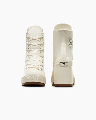 White / Black Converse Chuck 70 De Luxe Heel Women Sneakers Singapore | C-17945029
