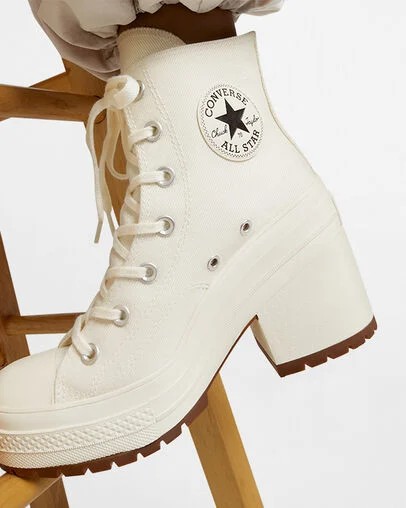 White / Black Converse Chuck 70 De Luxe Heel Women Sneakers Singapore | C-54370989