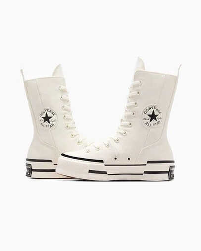 White / Black Converse Chuck 70 Plus XHi Men Sneakers Singapore | C-05421639