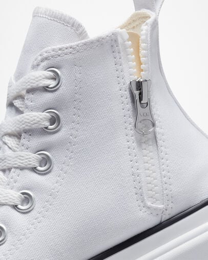 White / Black Converse Chuck Taylor All Star Lugged Lift Platform Kids' Canvas Shoes Singapore | C-46128059