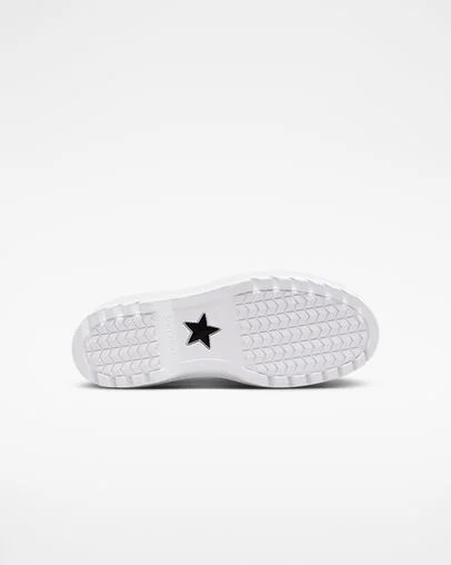 White / Black Converse Chuck Taylor All Star Lugged Lift Platform Kids' Canvas Shoes Singapore | C-08613759