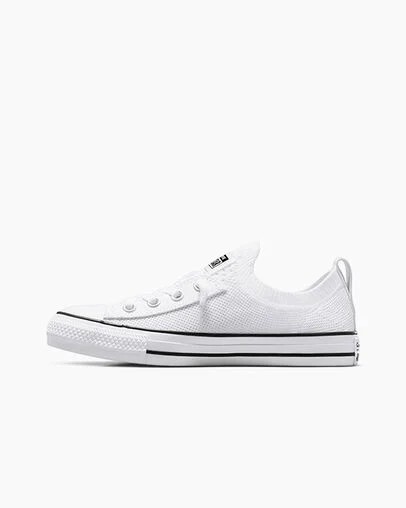 White / Black Converse Chuck Taylor All Star Shoreline Knit Women Slip On Shoes Singapore | C-57603289