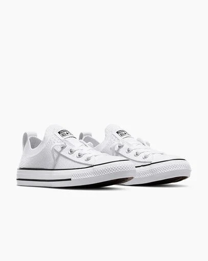 White / Black Converse Chuck Taylor All Star Shoreline Knit Women Slip On Shoes Singapore | C-57603289