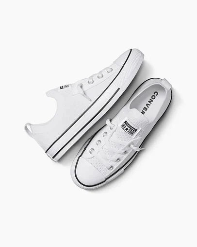 White / Black Converse Chuck Taylor All Star Shoreline Knit Women Slip On Shoes Singapore | C-57603289