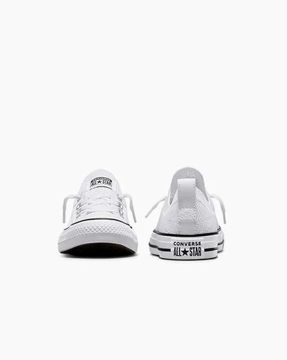 White / Black Converse Chuck Taylor All Star Shoreline Knit Women Slip On Shoes Singapore | C-57603289