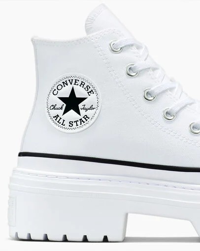 White / Black Converse Chuck Taylor All Star Lugged Heel Platform Women Boots Singapore | C-52839619