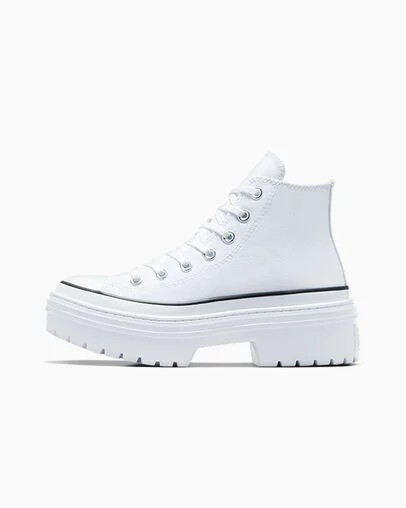 White / Black Converse Chuck Taylor All Star Lugged Heel Platform Women Boots Singapore | C-52839619