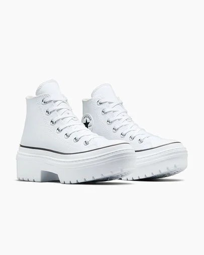 White / Black Converse Chuck Taylor All Star Lugged Heel Platform Women Boots Singapore | C-52839619