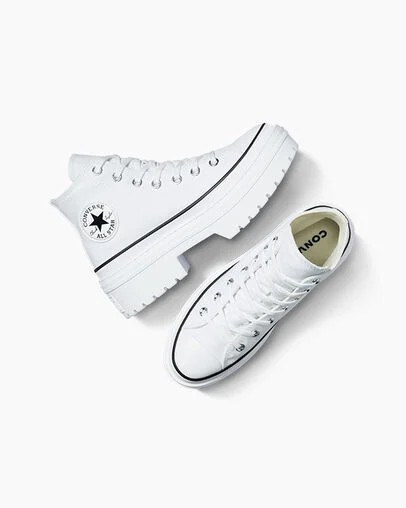 White / Black Converse Chuck Taylor All Star Lugged Heel Platform Women Boots Singapore | C-52839619