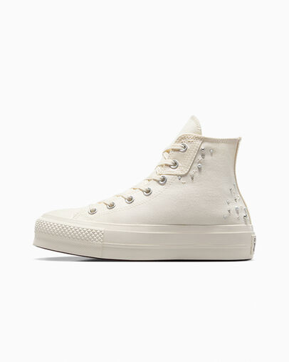 White / Black Converse Chuck Taylor All Star Lift Women Platform Shoes Singapore | C-98715049