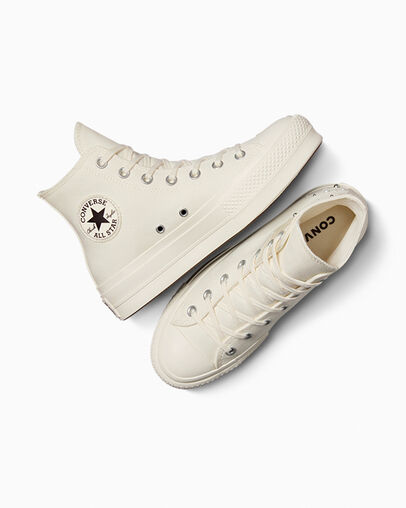 White / Black Converse Chuck Taylor All Star Lift Women Platform Shoes Singapore | C-98715049