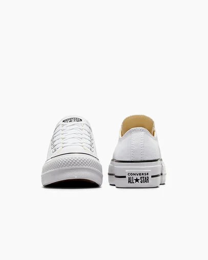White / Black Converse Chuck Taylor All Star Lift Platform Women Canvas Shoes Singapore | C-89471329