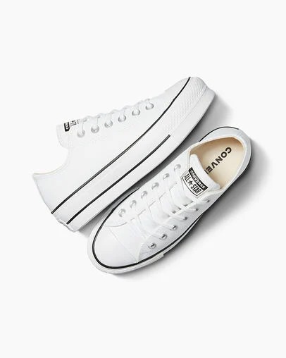 White / Black Converse Chuck Taylor All Star Lift Women Platform Shoes Singapore | C-85796249